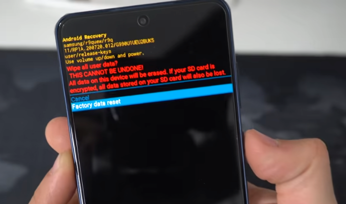 Galaxy S21 in Recovery Mode